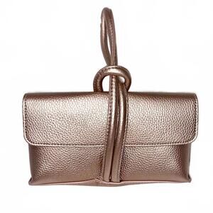 Chantecaille Wristlet Clutch Cosmetic Pouch Case Loop Lock Metallic NWOT